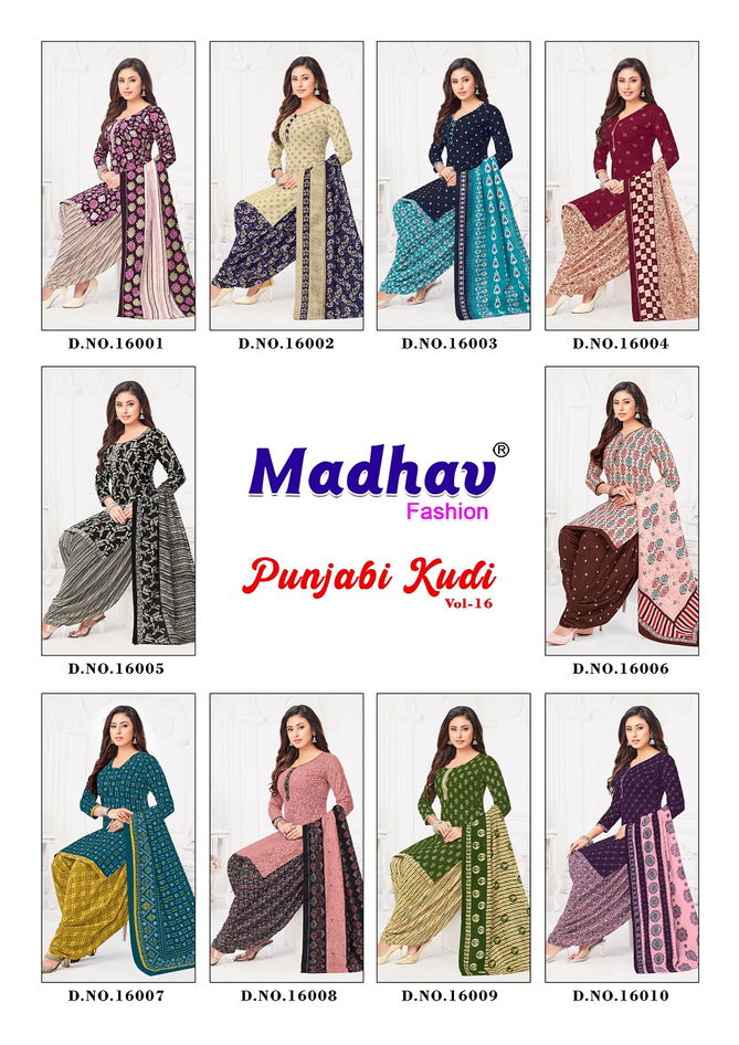 Punjabi Kudi Vol 16 By Madhav Printed Cotton Dress Material Wholesalers In Delhi
